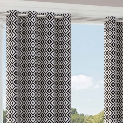 D2708 Black drapery fabric on window treatments