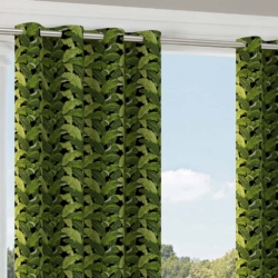 D2715 Rainforest drapery fabric on window treatments