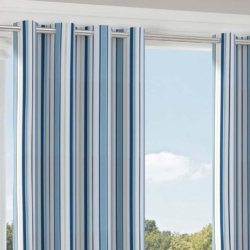 D2723 Blueberry drapery fabric on window treatments