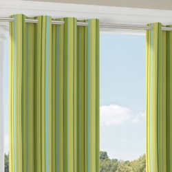 D2724 Kiwi drapery fabric on window treatments