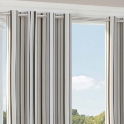 D2725 Platinum drapery fabric on window treatments