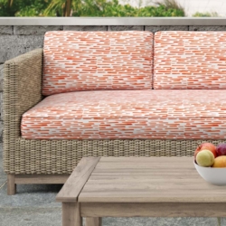 D2726 Orange Zest fabric upholstered on furniture scene
