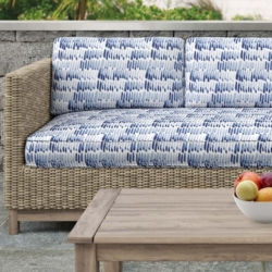 D2732 Blue fabric upholstered on furniture scene