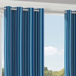D2737 Coastal drapery fabric on window treatments