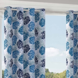 D2739 Lake drapery fabric on window treatments