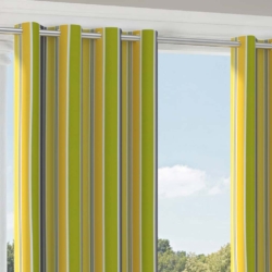 D2744 Limelight drapery fabric on window treatments