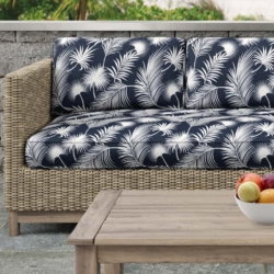 D2751 Navy fabric upholstered on furniture scene