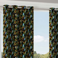 D2754 Jet drapery fabric on window treatments