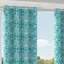 D2760 Caribbean drapery fabric on window treatments