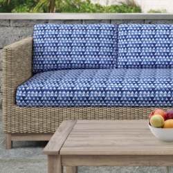 D2761 Indigo fabric upholstered on furniture scene