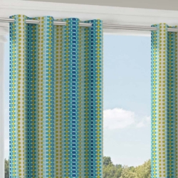 D2764 Ocean drapery fabric on window treatments