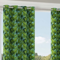 D2765 Palm drapery fabric on window treatments