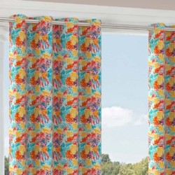 D2768 Summer drapery fabric on window treatments