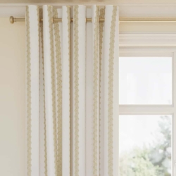 D2904 Goldenrod drapery fabric on window treatments