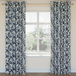 D2912 Sapphire drapery fabric on window treatments