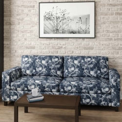 D2919 Bluebird fabric upholstered on furniture scene