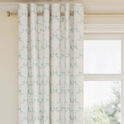 D2927 Rain drapery fabric on window treatments