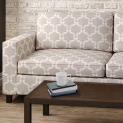 D2928 Grey fabric upholstered on furniture scene