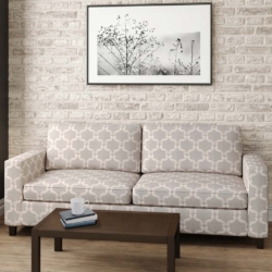 D2928 Grey fabric upholstered on furniture scene