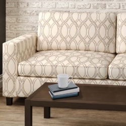 D2932 Fawn fabric upholstered on furniture scene