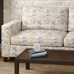 D2934 Daffodil fabric upholstered on furniture scene