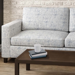 D2939 Powder Blue fabric upholstered on furniture scene