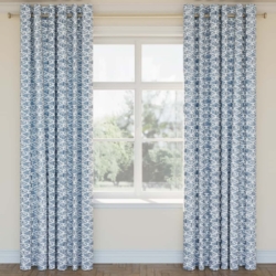 D2941 Sky drapery fabric on window treatments