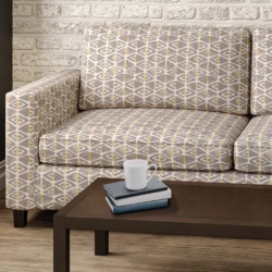 D2942 Flax fabric upholstered on furniture scene