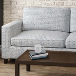 D2944 Cornflower fabric upholstered on furniture scene
