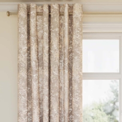 D2947 Rose Quartz drapery fabric on window treatments