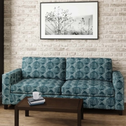 D2953 Lagoon fabric upholstered on furniture scene