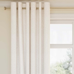D2955 Dove drapery fabric on window treatments