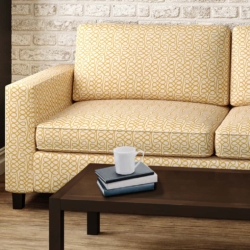 D2956 Butterscotch fabric upholstered on furniture scene