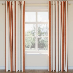 D2958 Spice drapery fabric on window treatments