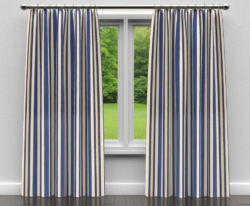 D301 Regal Noble Stripe drapery fabric on window treatments