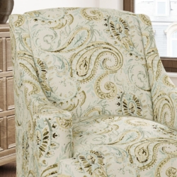 D3025 Lagoon fabric upholstered on furniture scene