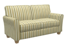 D303 Juniper Noble Stripe fabric upholstered on furniture scene