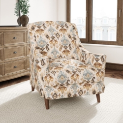 D3030 Azure fabric upholstered on furniture scene