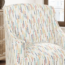 D3035 Confetti fabric upholstered on furniture scene
