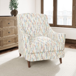 D3035 Confetti fabric upholstered on furniture scene