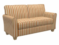 D304 Amber Noble Stripe fabric upholstered on furniture scene