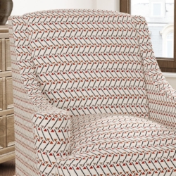 D3049 Cayenne fabric upholstered on furniture scene