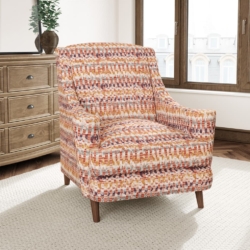 D3053 Ruby fabric upholstered on furniture scene