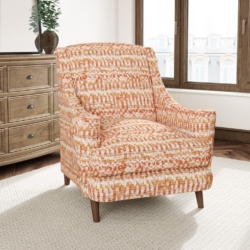D3054 Cinnamon fabric upholstered on furniture scene