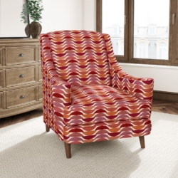 D3063 Sangria fabric upholstered on furniture scene