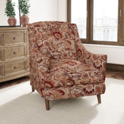 D3070 Merlot fabric upholstered on furniture scene