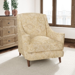D3072 Flax fabric upholstered on furniture scene