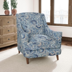 D3075 Sapphire fabric upholstered on furniture scene