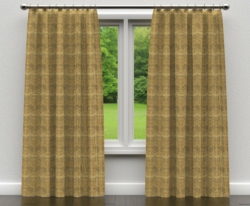 D308 Juniper Victorian drapery fabric on window treatments