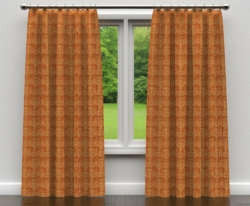 D309 Amber Victorian drapery fabric on window treatments